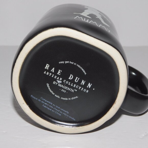 Rae Dunn Black White MUMMY Halloween Wrapped Monster Mug - Picture 6 of 7